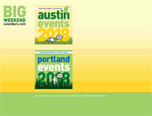 Tablet Screenshot of bigweekendcalendars.com